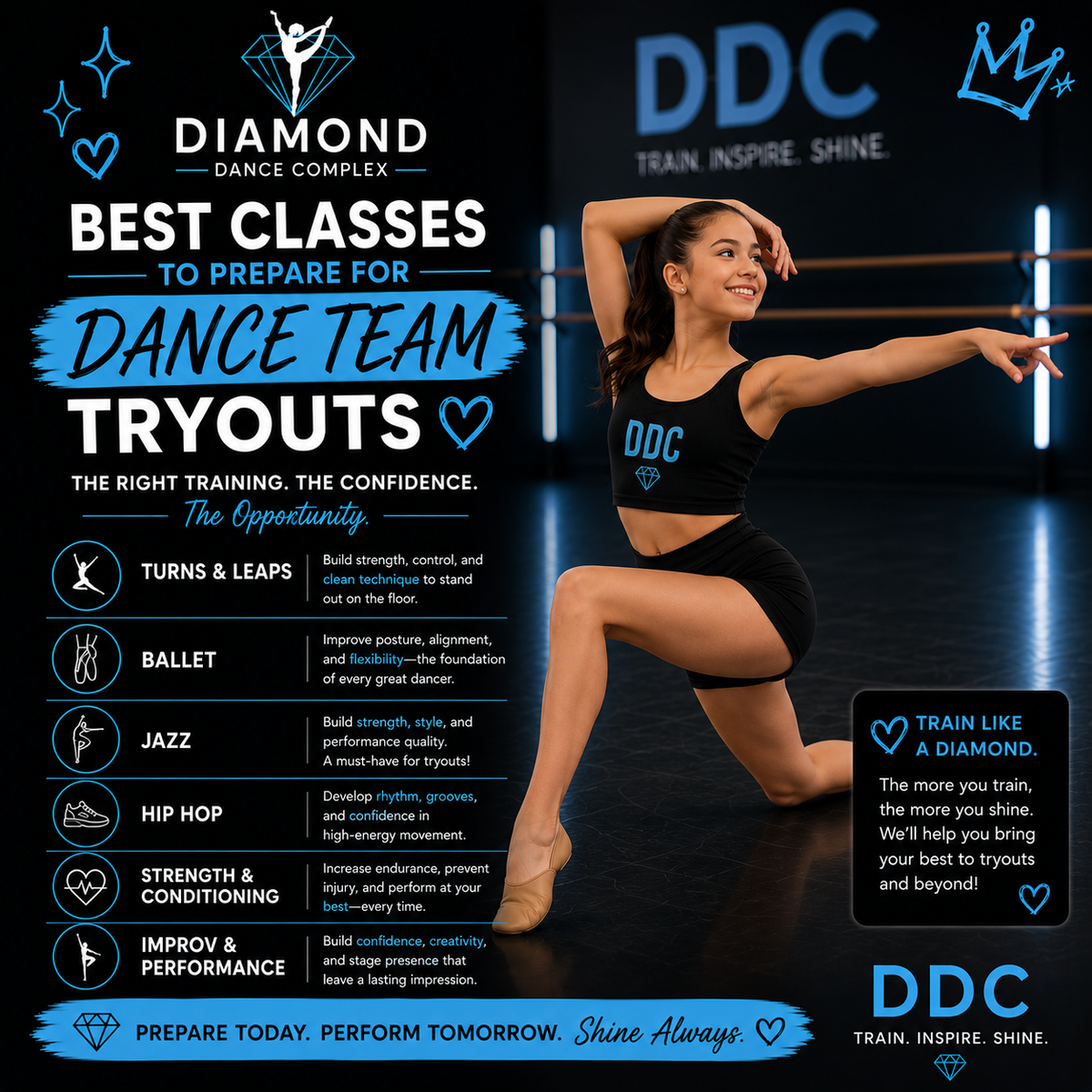 Best Classes to Prepare for Dance Team Tryouts | Diamond Dance Complex